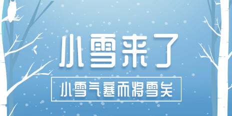 小雪,节气,中国风,动效,简约,蓝色
